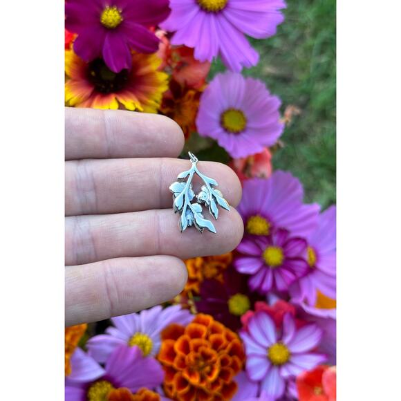 Sterling Silver Dogwood Flower Charm - Picture 4 of 5